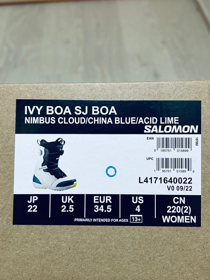 新品 SALOMON IVY BOA スノーボード　ブーツ レディース　キッズ