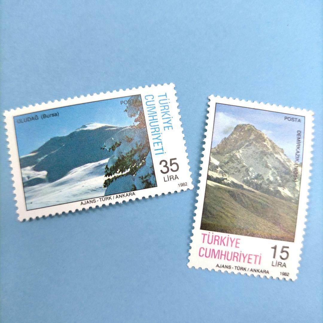 【売約】2723 外国切手 トルコ 1982年アナトリア半島の山 ６種完 未使用