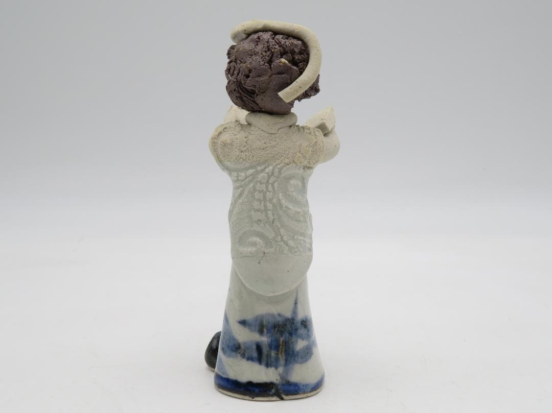 青芳人形 5点セット 陶器人形 森元青芳 砥部焼 オブジェ 置物 インテリア