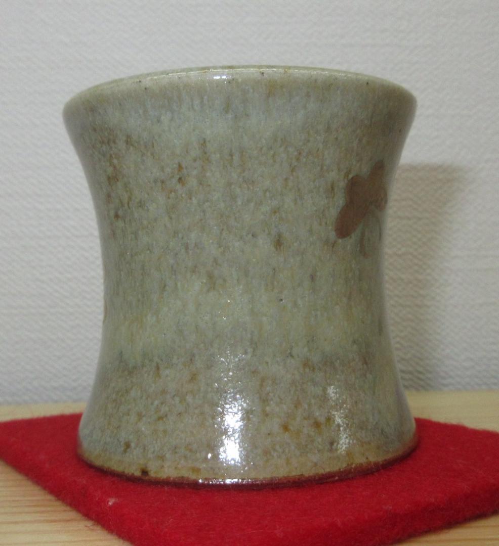 送料込【逢絢亭】茶道具 蓋置 膳所焼 金彩 蝶蓋置 陽炎園 岩崎信定 共箱入り