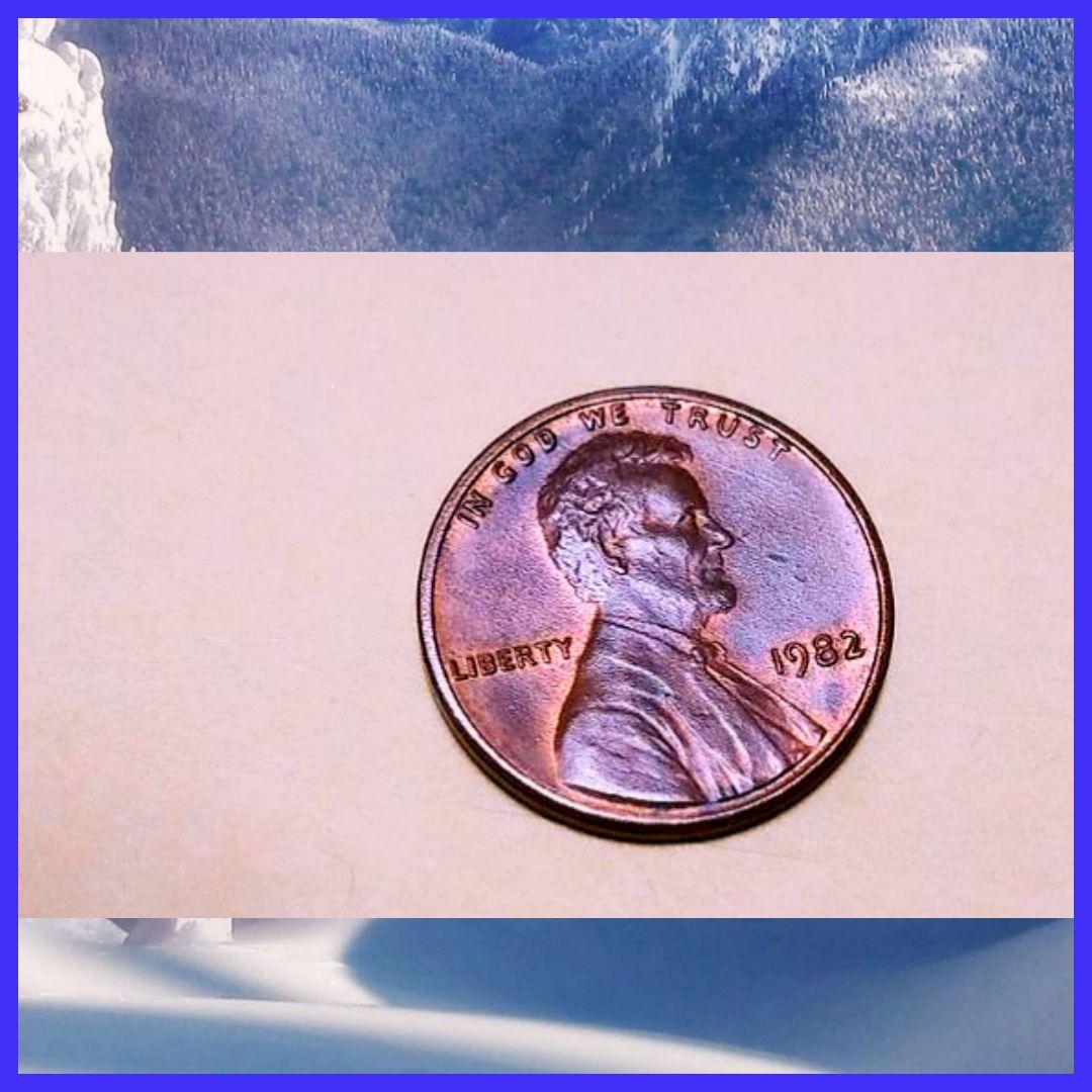 リンカーン　１セント　希少１９８２年製・ミントマークなし