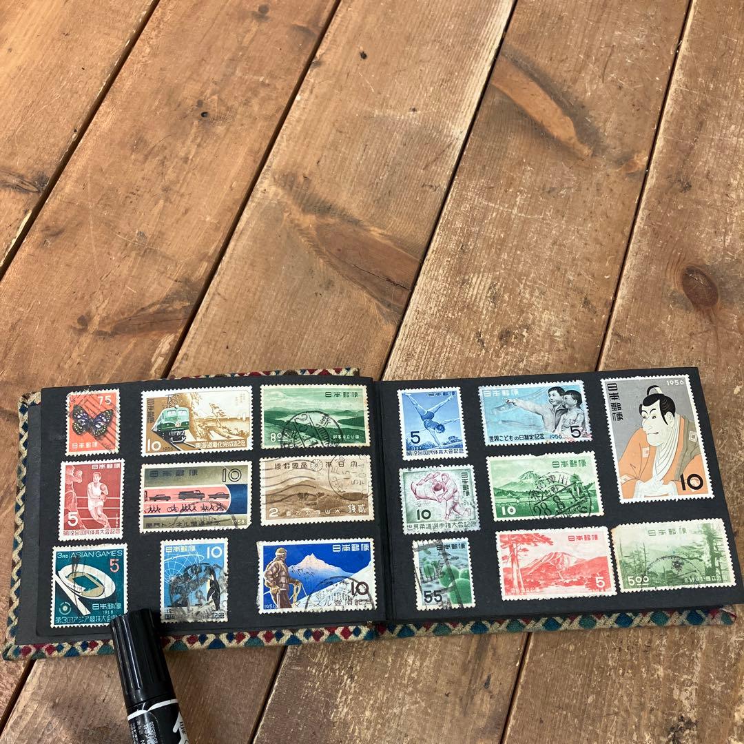 昭和レトロ 使用済み切手 1950年代 一銭五厘 記念切手 他 希少
