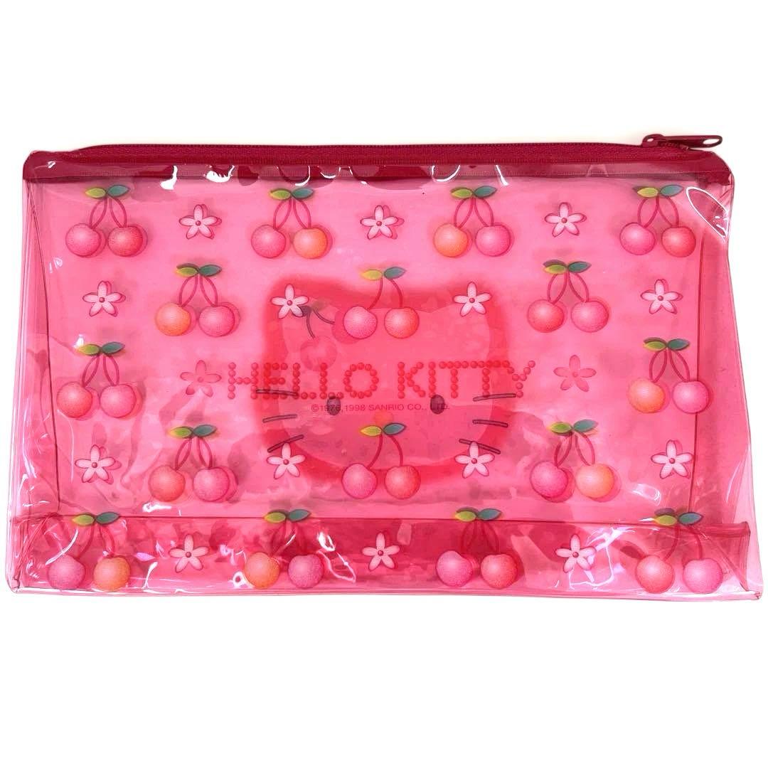 当時物　平成レトロ　サンリオ　ハローキティ　ビニールポーチ　さくらんぼ