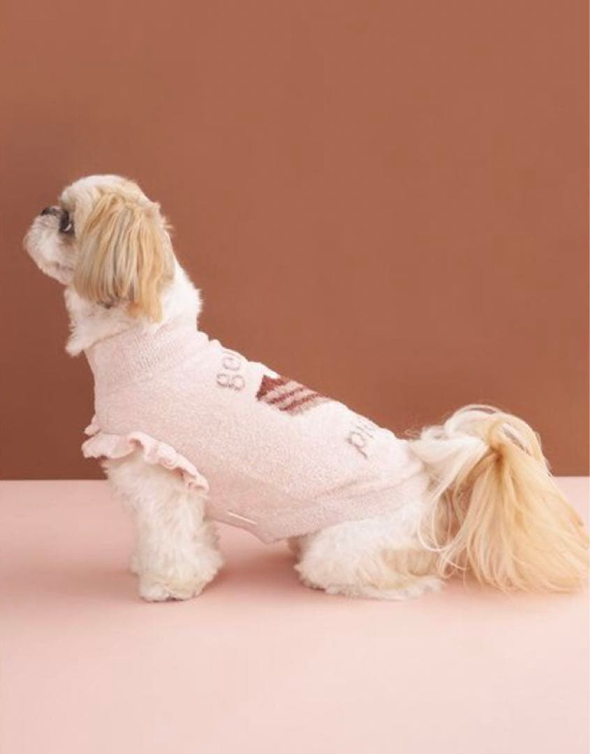 ジェラートピケ　オータムケーキジャガードプルオーバー　ピンク　レッド　Mサイズ