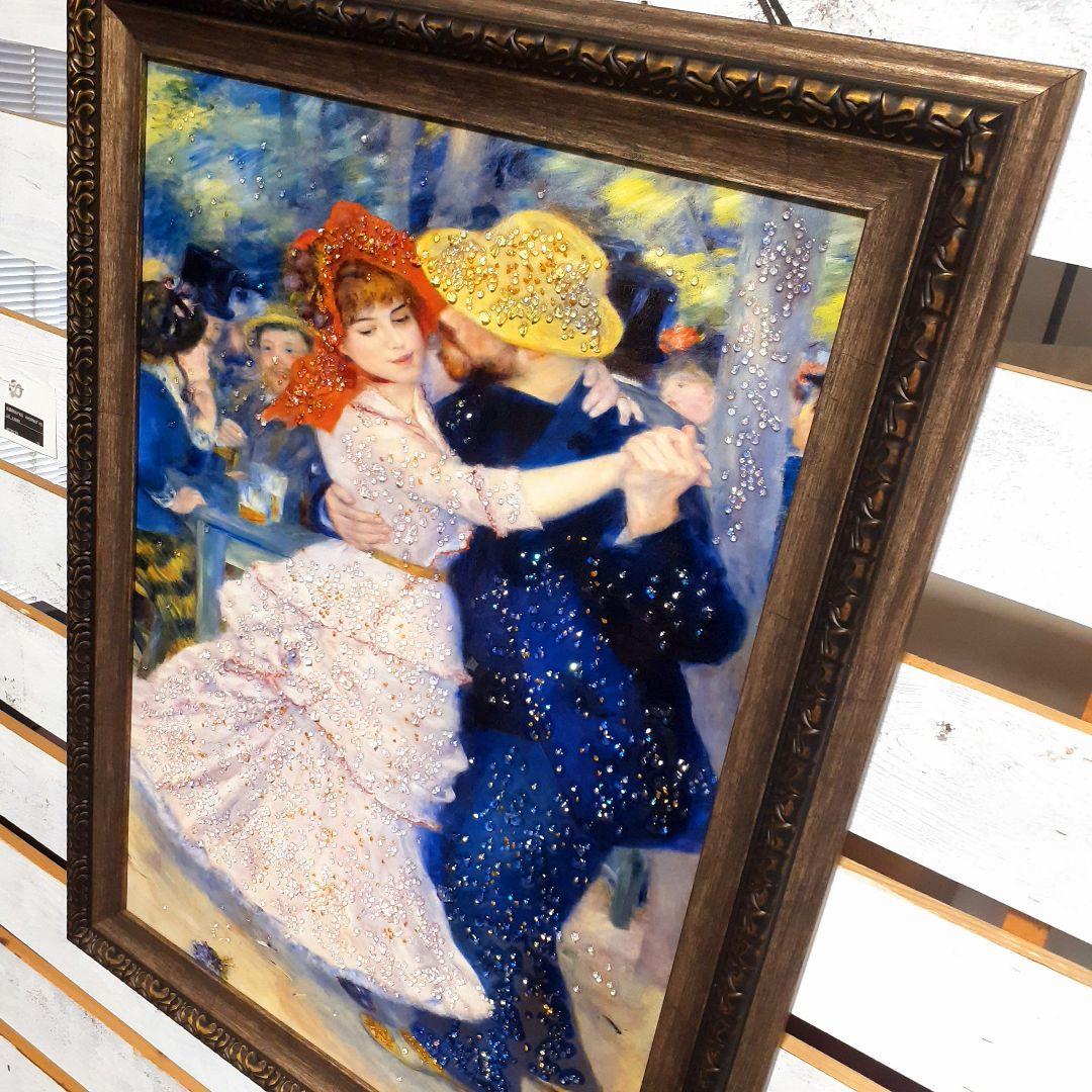 輸入雑貨　天然石　ルノワール作『1883年ブージヴァルのダンス』』　クリスタル