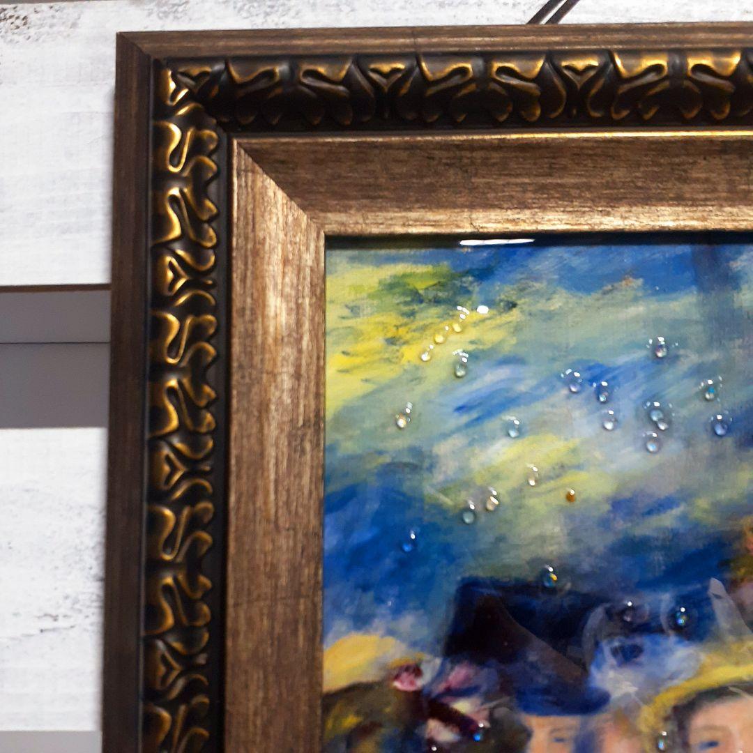 輸入雑貨　天然石　ルノワール作『1883年ブージヴァルのダンス』』　クリスタル