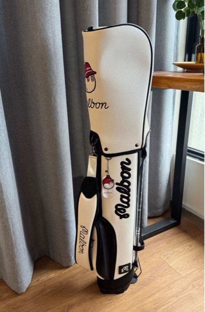 【即発送】マルボン ゴルフmalbon キャディバッグ 男女兼用3分割 ホワイト