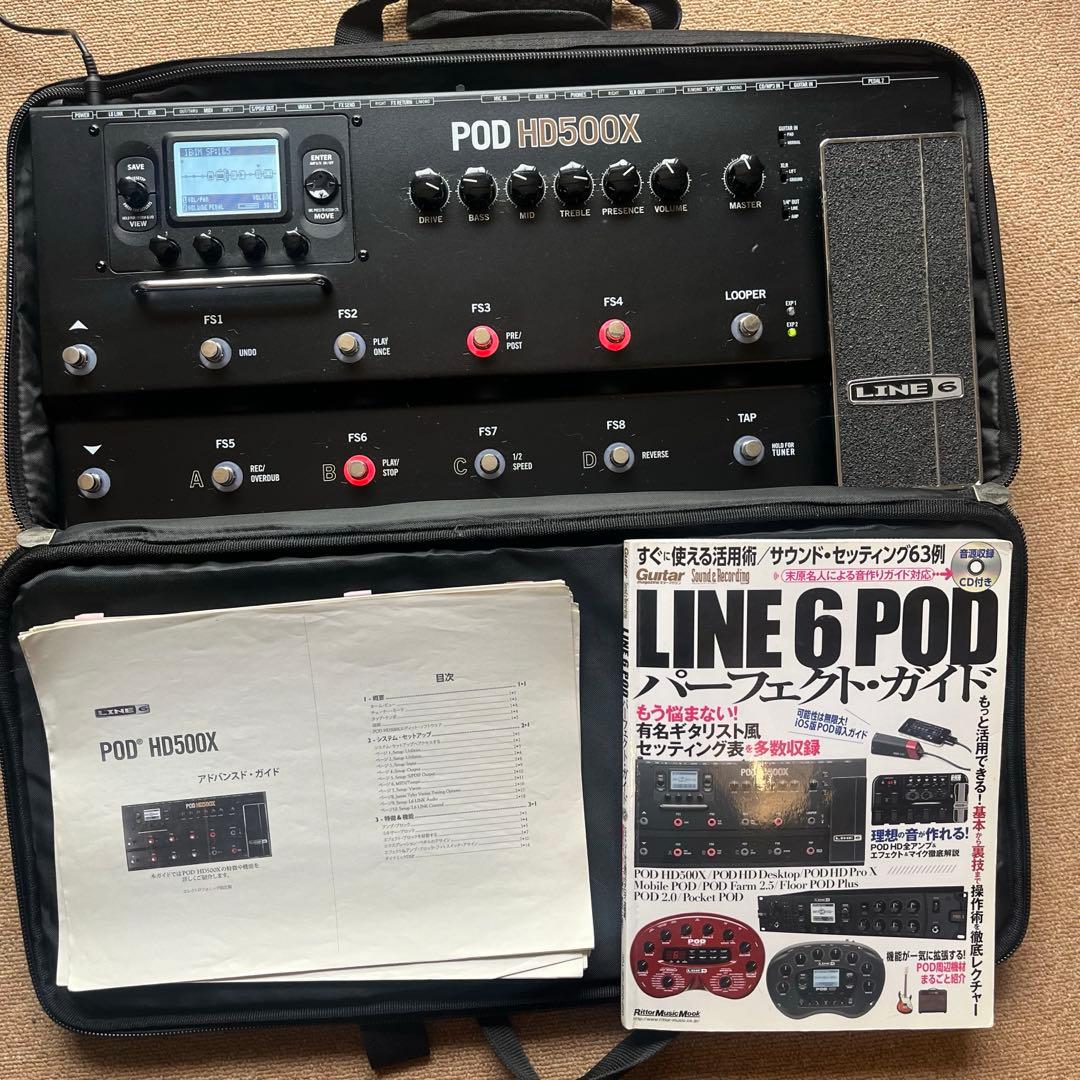 LINE6 POD HD500X マルチエフェクター＆専用ケース