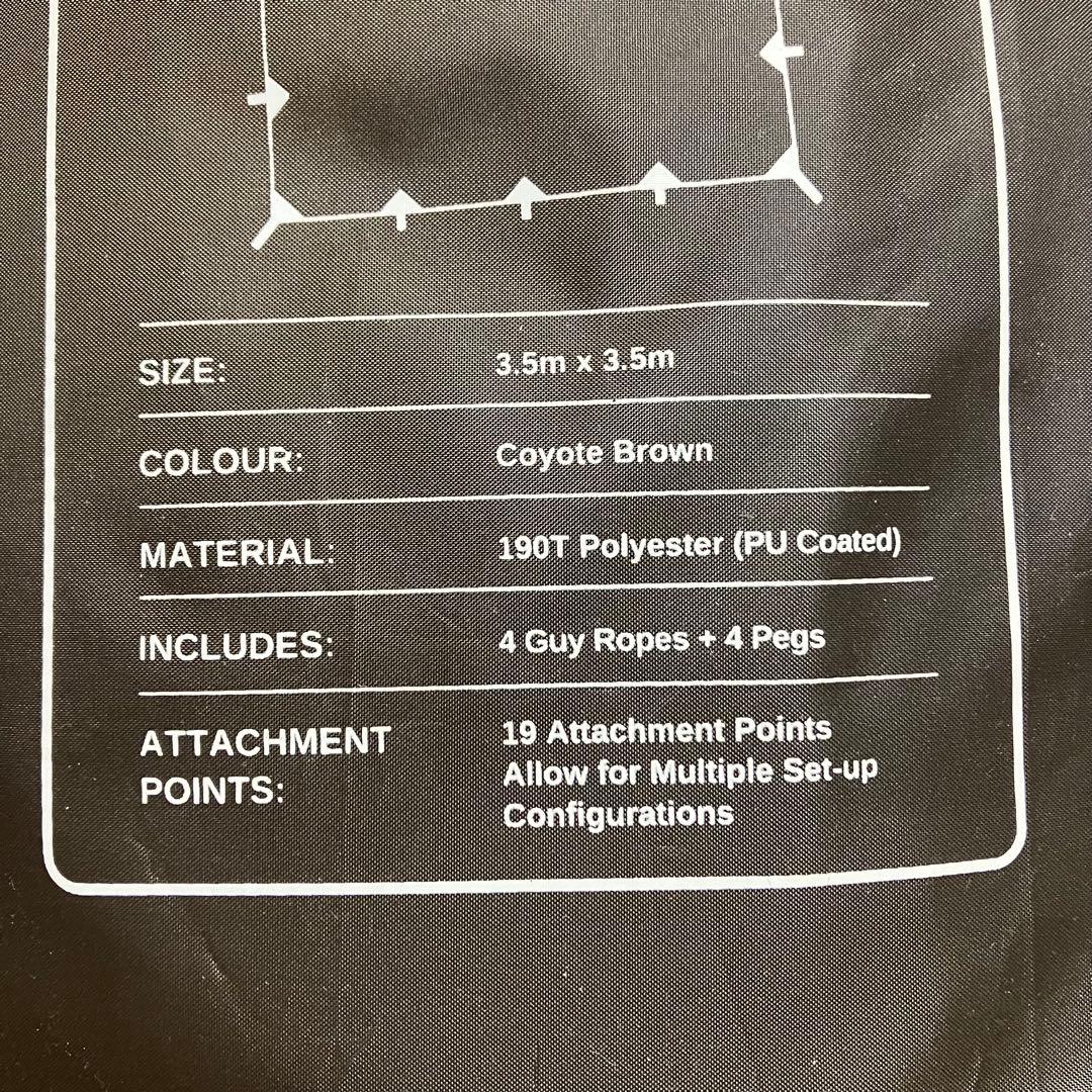 【未使用未開封】DD Tarp 3.5 x 3.5 コヨーテブラウン