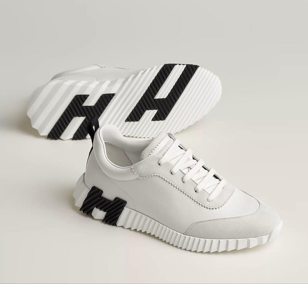 Hermès ホワイトレザー スニーカー　バウンシング 26.5