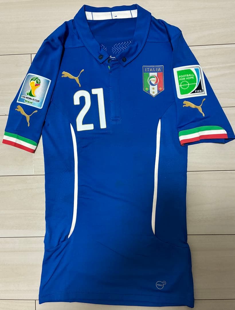 イタリア代表2014ユニフォーム ピルロ オーセンティック　Sサイズ　値下げ価格