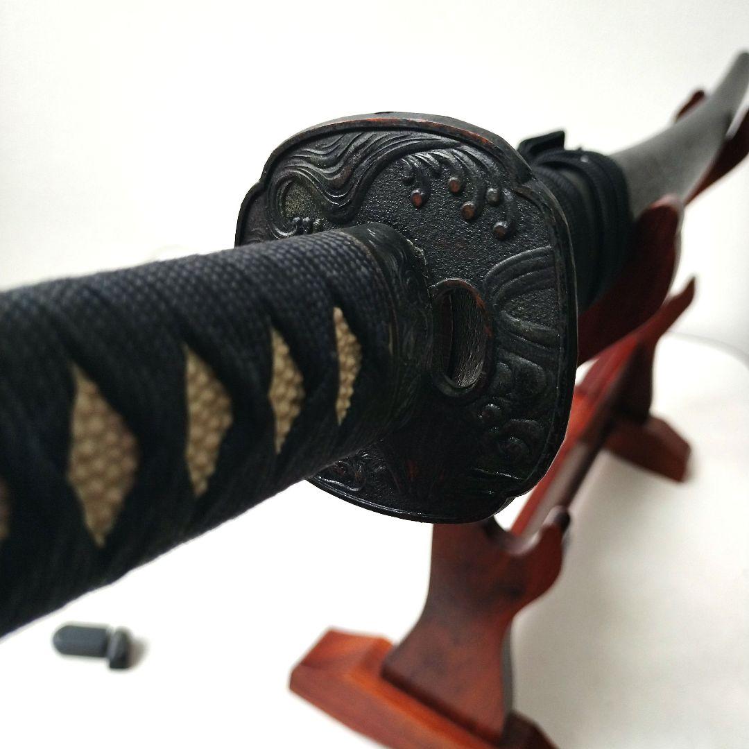 日本刀　黒塗鞘模造刀　美品