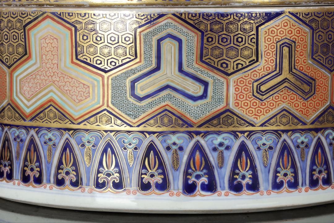 【希少古伊万里】金襴手龍文様三段重 重箱 豪華絢爛色絵金彩細工 古美術 骨董品