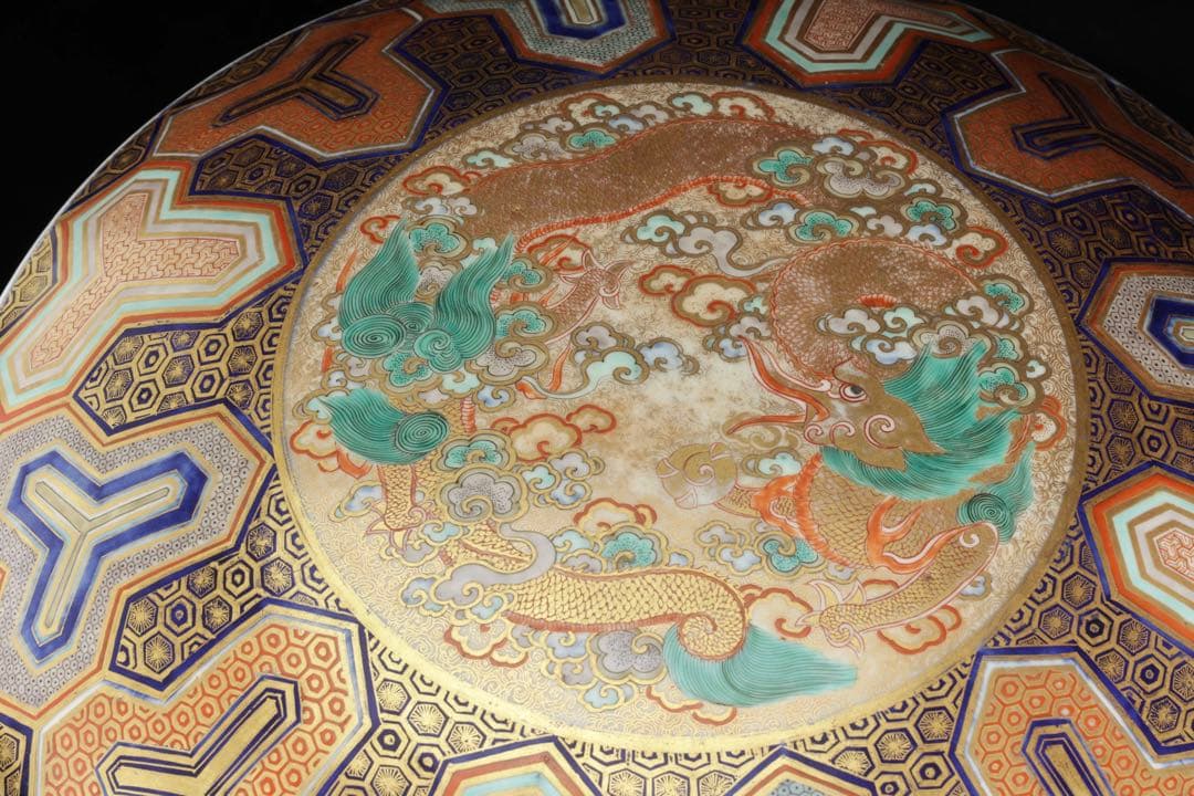 【希少古伊万里】金襴手龍文様三段重 重箱 豪華絢爛色絵金彩細工 古美術 骨董品