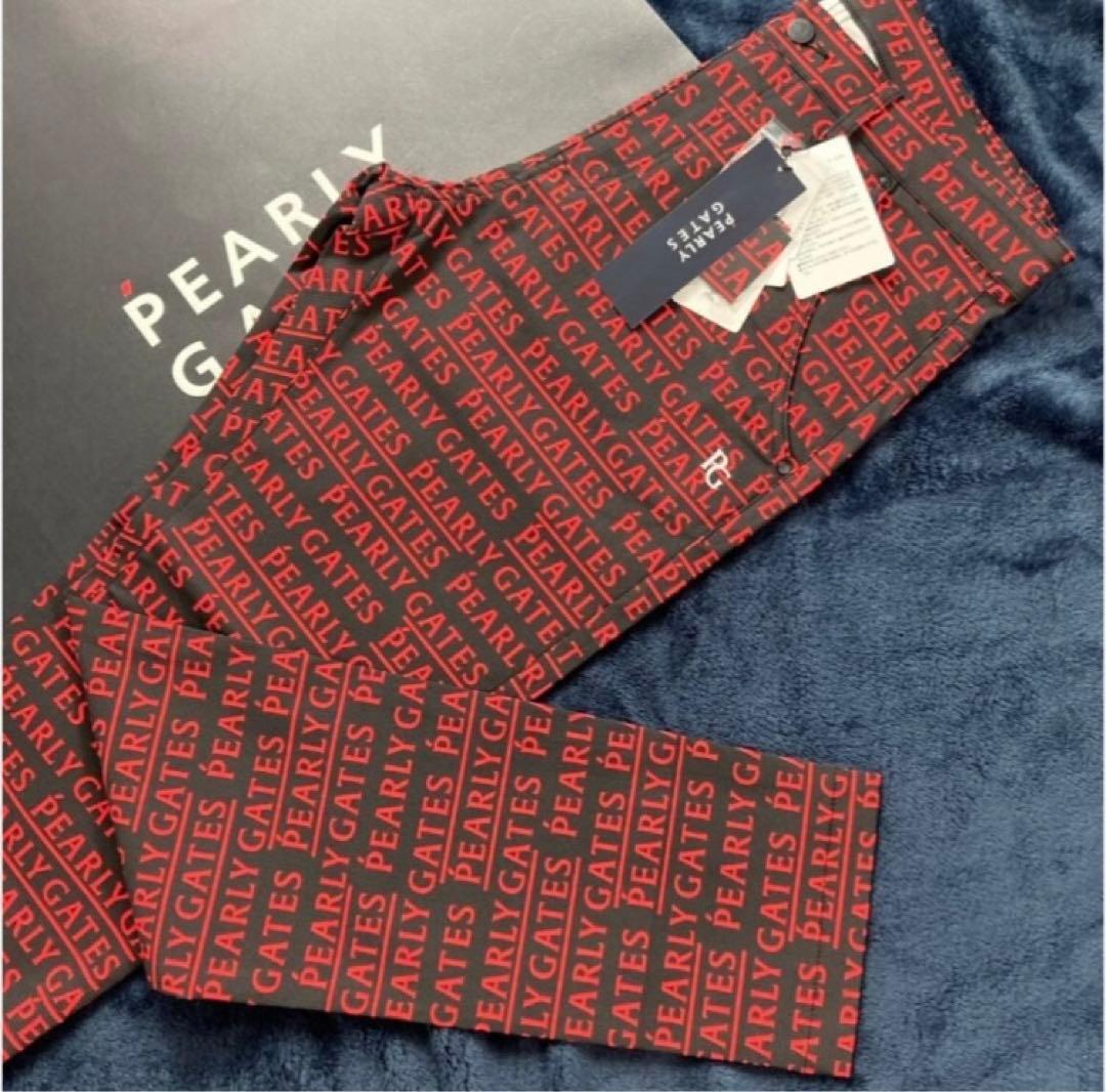 新品 パーリーゲイツ TCドビーストレッチパンツ(7)サイズ3L/紺 メゾンロゴ