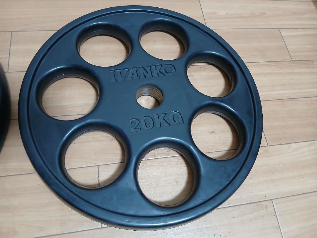 ②IVANKOイヴァンコ ラバープレート20kg x1枚穴径50mm(同時購入)