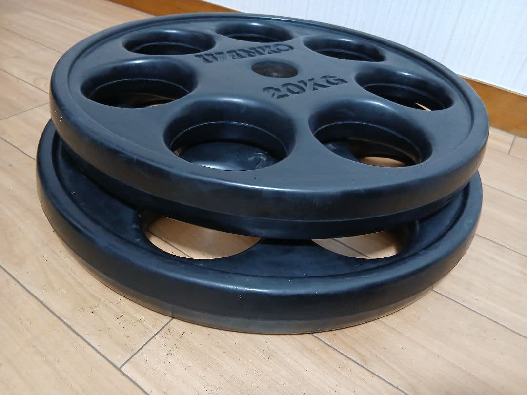 ②IVANKOイヴァンコ ラバープレート20kg x1枚穴径50mm(同時購入)