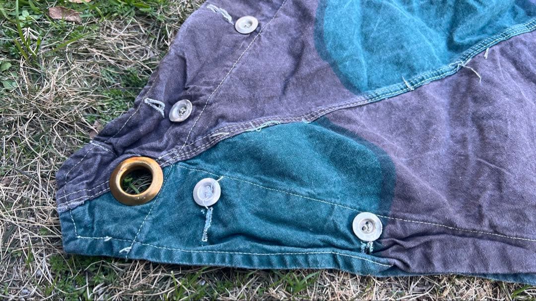 スウェーデン軍 三角 軍幕 USED コットン③