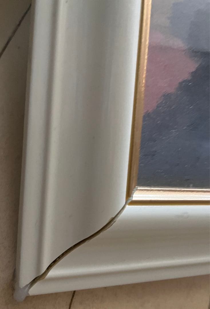 マリー・ローランサン　題名『バラの女』白木額49×40  レプリカ