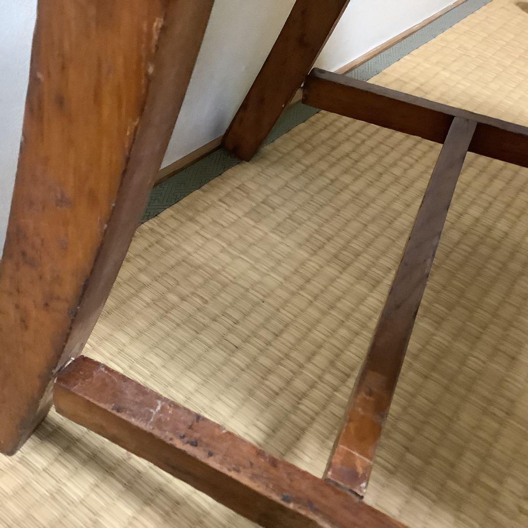 七仔panda 英国アンティーク 椅子 バルボス脚オーク材4脚　ジャンク品