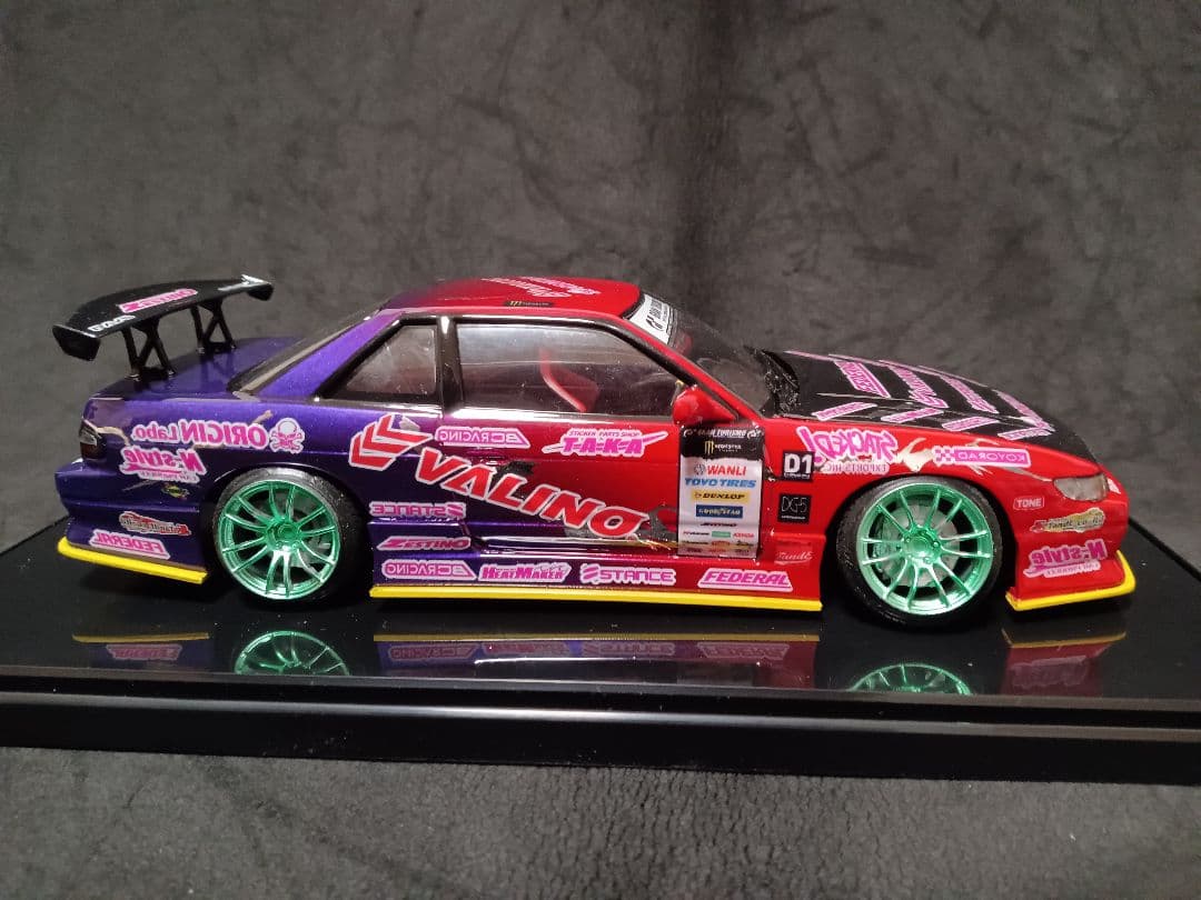 1/24 ニッサン S13 シルビア ドリフト プラモデル 完成品 ケース付