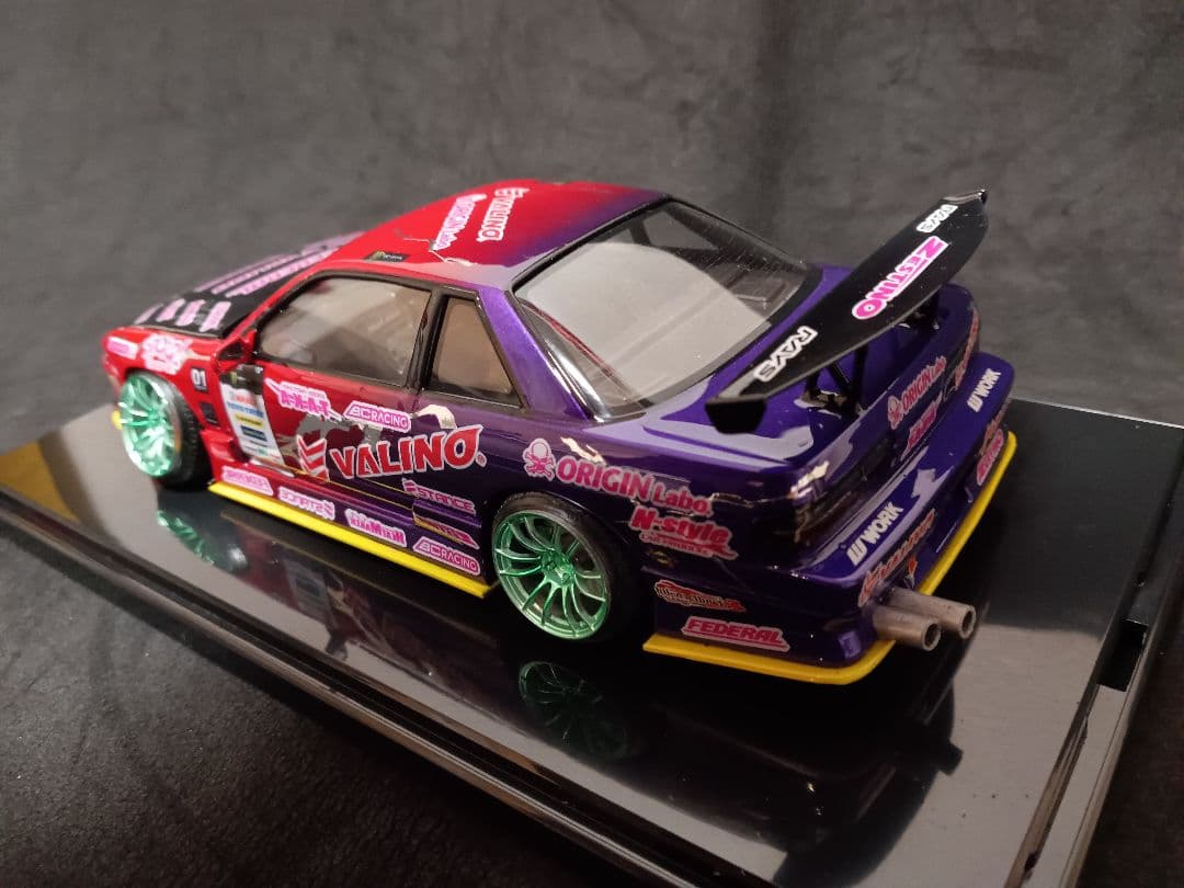 1/24 ニッサン S13 シルビア ドリフト プラモデル 完成品 ケース付