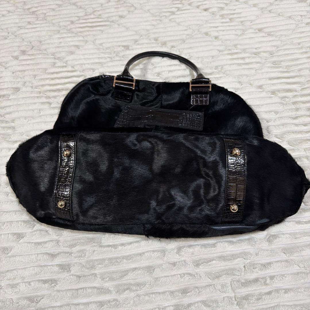 muta ムータ　No5 ハンドバッグ ゴルフバッグ ハラコ　クロコ 美品