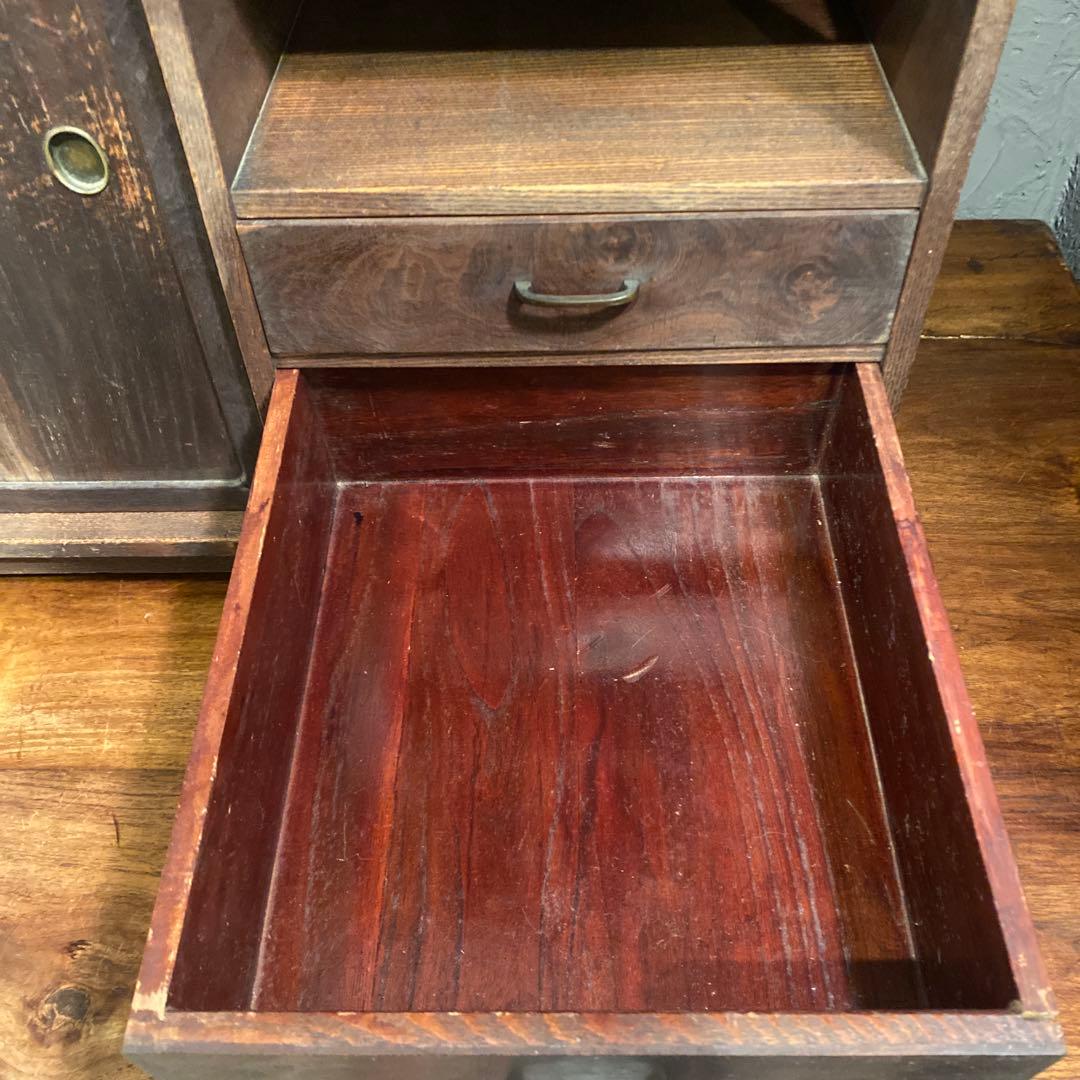 大正 昭和初期 時代物 飾り棚 茶箪笥 古家具 骨董品 古民家 インテリア