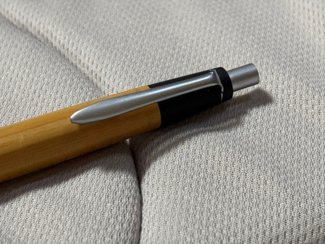 【箱付き】野原工芸ボールペン　艶消しシルバー金具　木曽檜