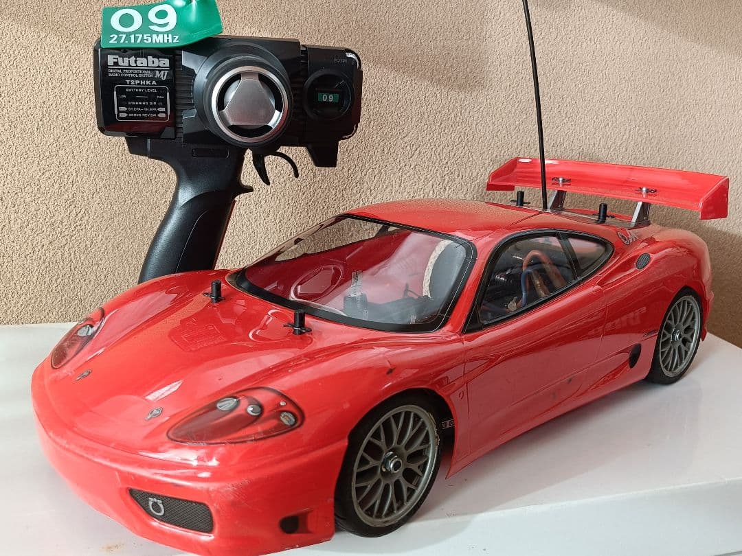 タミヤRC TA04-Sシャーシ　フタバ2chプロポ・ボディ・HPIモーター付き