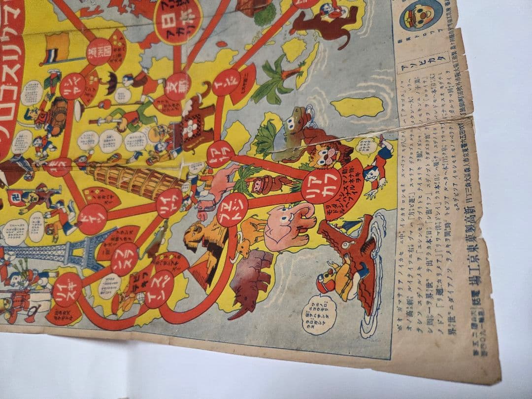 昭和10年発行　世界早マワリスゴロク　レトロ