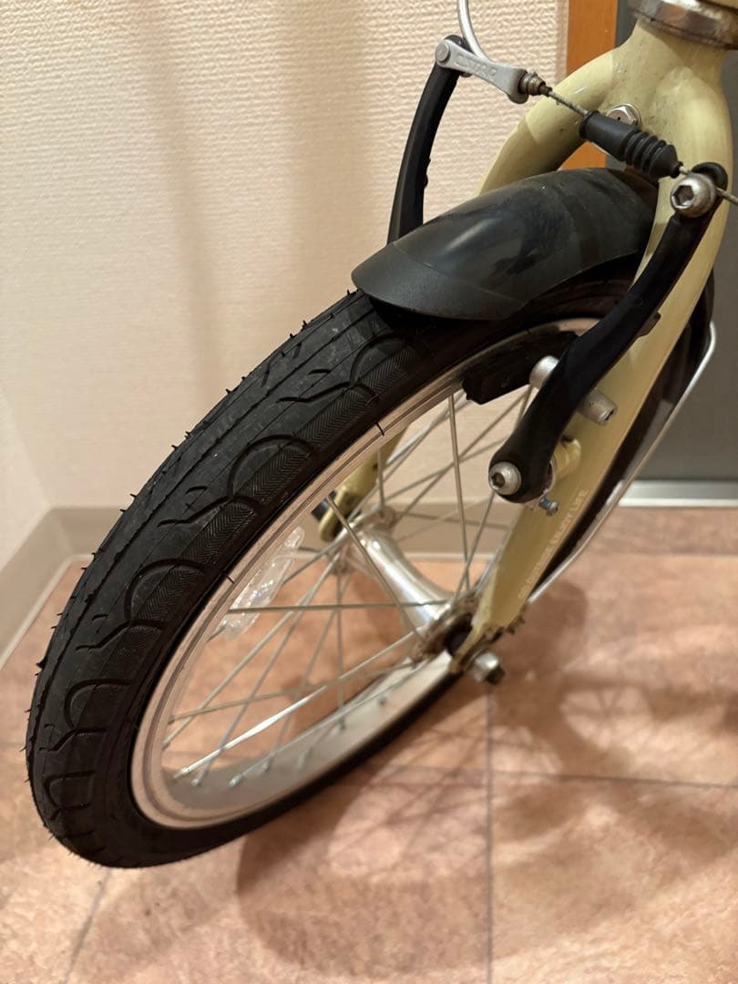 キャプテンスタッグ CAPTAIN STAG 折り畳み自転車 ラテ