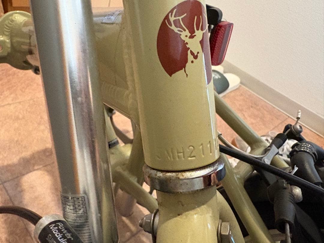 キャプテンスタッグ CAPTAIN STAG 折り畳み自転車 ラテ