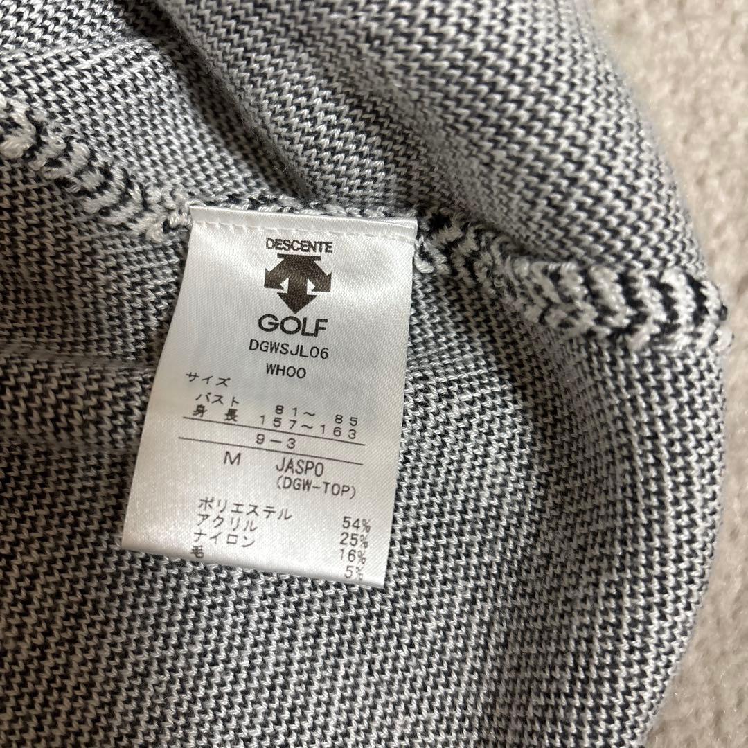 お値下げ不可…デサント　黒白　ニット　M 美品