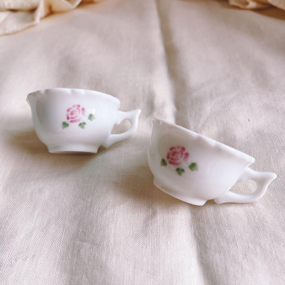 お値下げ廃盤♡マニー♡ローズミニチュアポットカップソーサー5点セットノリタケ薔薇