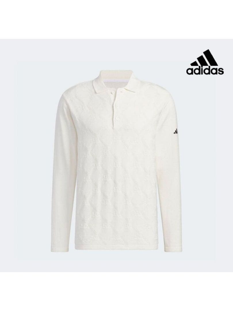 送料無料 新品 adidas GOLF アーガイル柄セーター ポロ 2XL WT