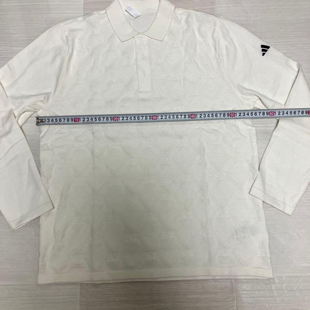 送料無料 新品 adidas GOLF アーガイル柄セーター ポロ 2XL WT