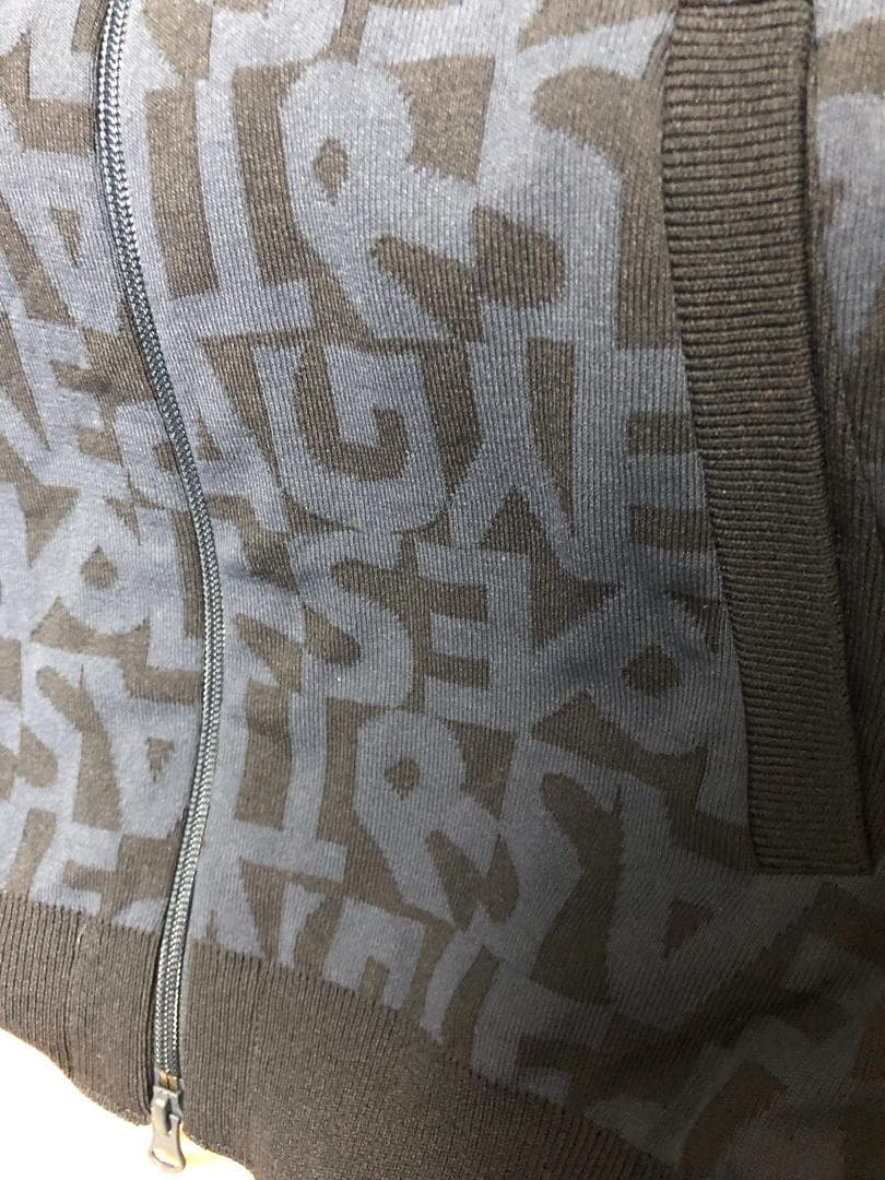 未使用 タグ付 パーリーゲイツ 長袖ジップPGロゴセーター 4 M 紺 ネイビー