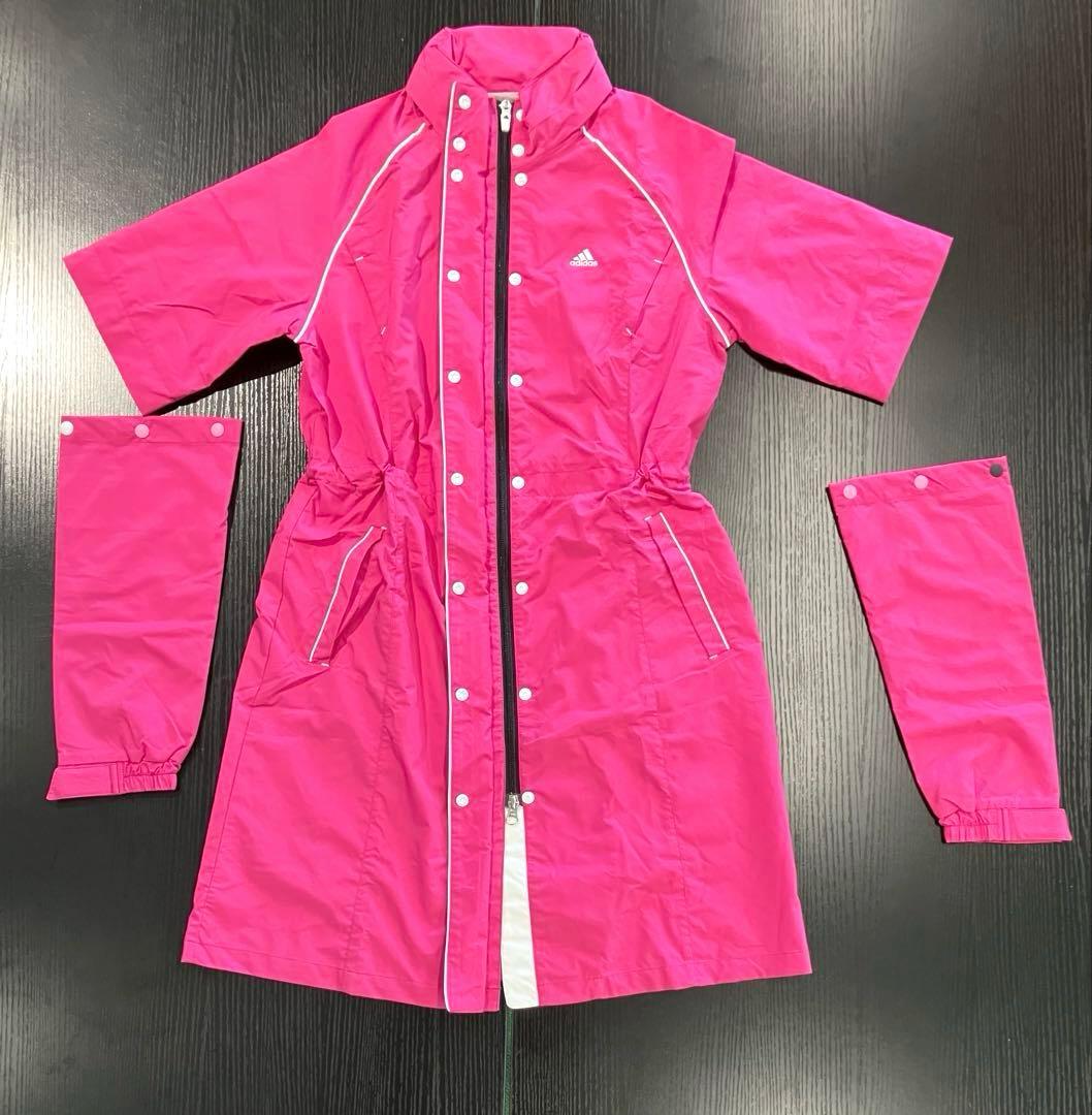最終値下げ 新品 未使用 ピンク レディース M レインウェア アディダス 桃色