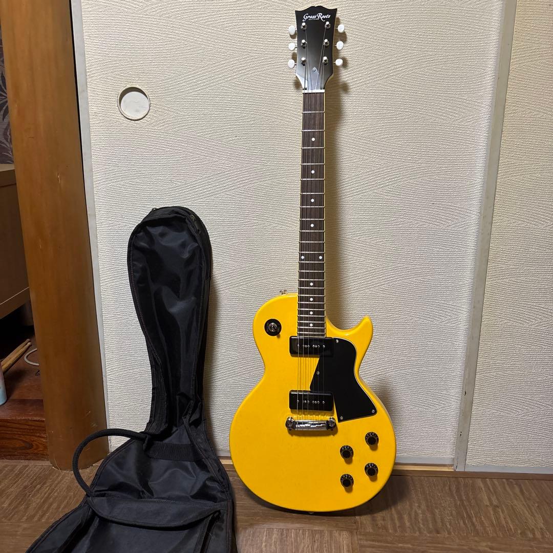 Grass Roots イエロー エレキギター レスポールタイプ