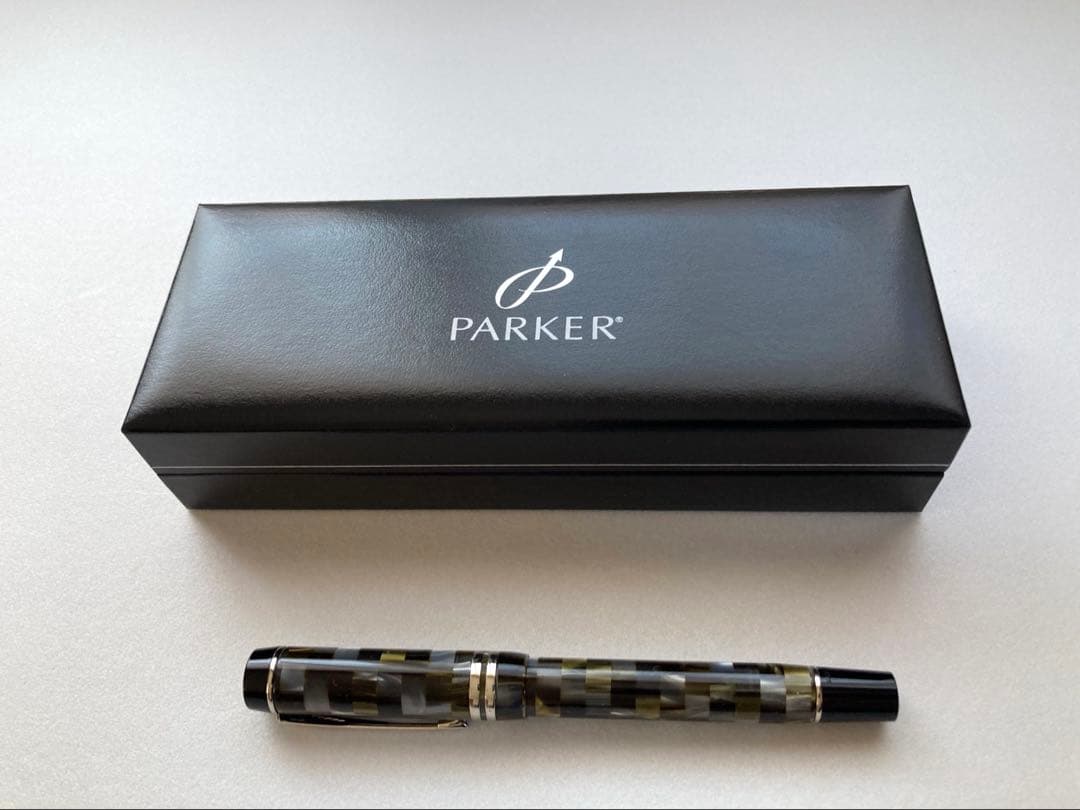 【美品】 パーカー Parker デュオフォールド 万年筆 廃番モデル チェック
