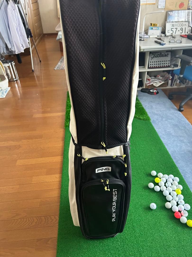 PING キャディバッグ ホワイト/ブラック