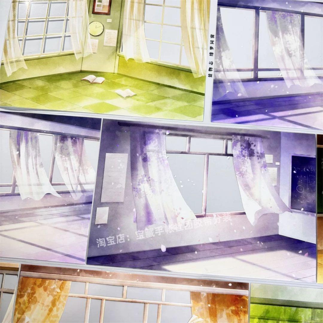 海外マスキングテープ巻売り 教室の窓 風景マスキングテープ人物マステ