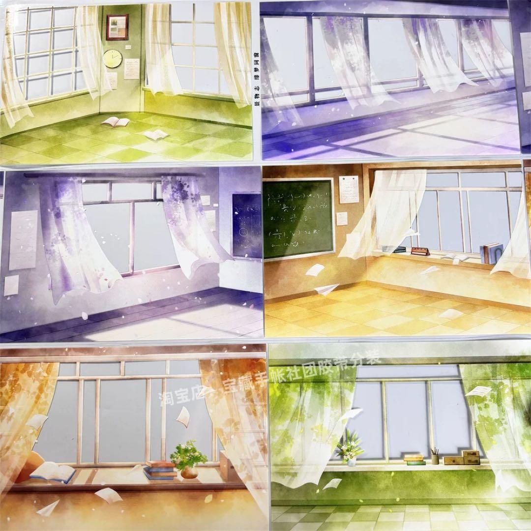 海外マスキングテープ巻売り 教室の窓 風景マスキングテープ人物マステ