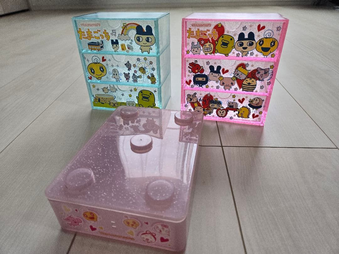 (当時物)たまごっち 三段チェスト 引き出し 2004年製 セット