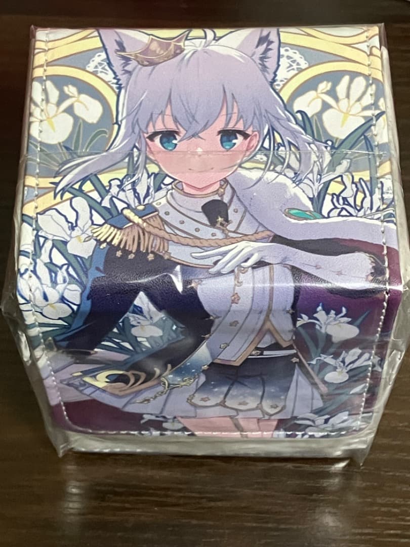 混沌の女神様　ミュシャ風　合皮製デッキケース　ホロライブ　白上フブキ