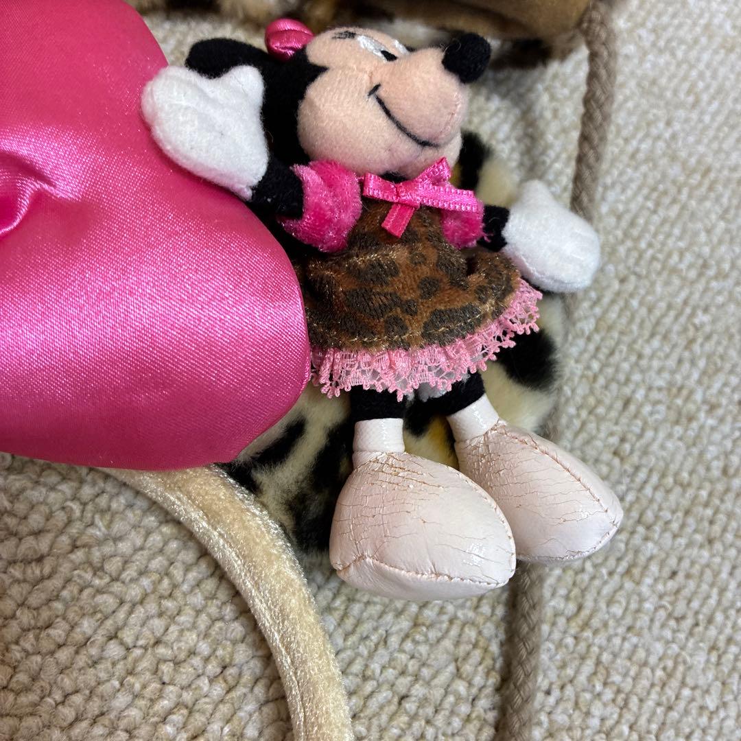 ミニーマウス ヒョウ柄カチューシャ・ファンキャップ