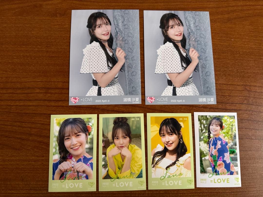 ---諸橋沙夏・生写真、ミニフォトカード---2枚〜バラ売りOK！