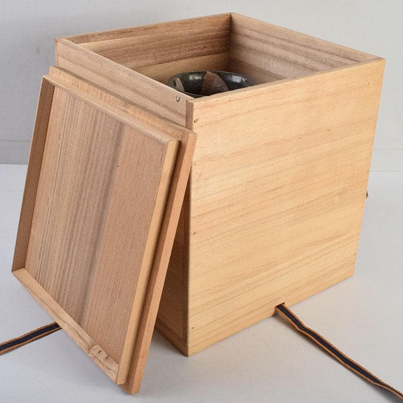 北大路魯山人作　織部焼　壷　時代箱　M　R9375H