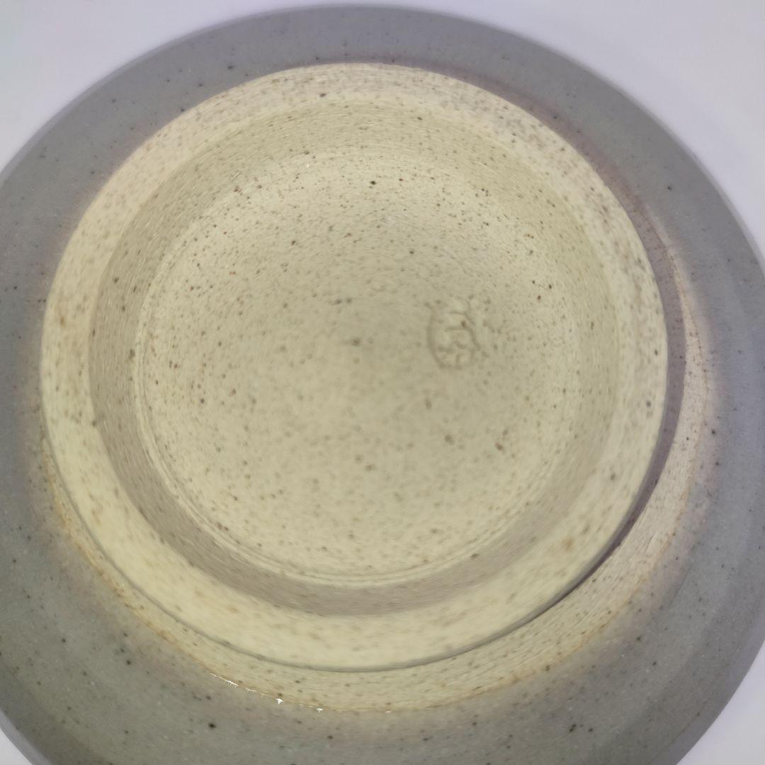 茶碗　膳所焼　岩崎新定　而妙斎筆